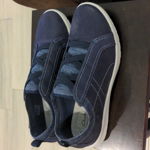 EUC Clarks Cloudsteppers™ Adella Trace Women's Size 10W Blue Step in Ortholite - Picture 3 of 11